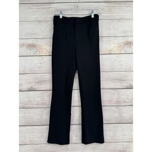 Anthropologie Essential Ponte Boot Split Hem Pants Womens 2 Black Stretch